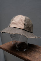 Custom Remake Distressed Canvas Bucket Hat 舊化 拼布 雙色 改製 帆布 漁夫帽