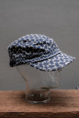 N.S.B.Q.MC仁 Jacquard Knitted Shemagh Army Cap Military Cap 寧死不屈 復刻公發鋼印謝米格軍帽 藍色