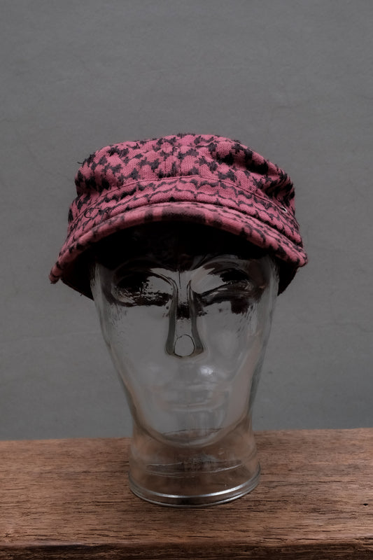 OVERKILL inc. x N.S.B.Q. MC仁 Shemagh Army Cap Jacquard Knitted Military Cap (Red/Black) 聯名系列謝米格平頂軍帽 / 兵帽 (紅黑格)