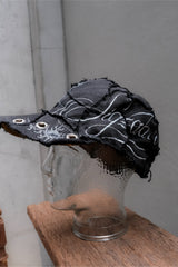 Custom Hand-Painted Distressed Patchwork Mesh Cap 手繪破壞解構拼接軍帽
