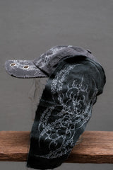 Custom Hand-Painted Distressed Aviator Flap Cap手繪荊棘飛行帽
