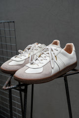 THE BOOTS MATERIAL GT1980 Frankfurt 日本手工真皮德訓鞋 灰白拼接