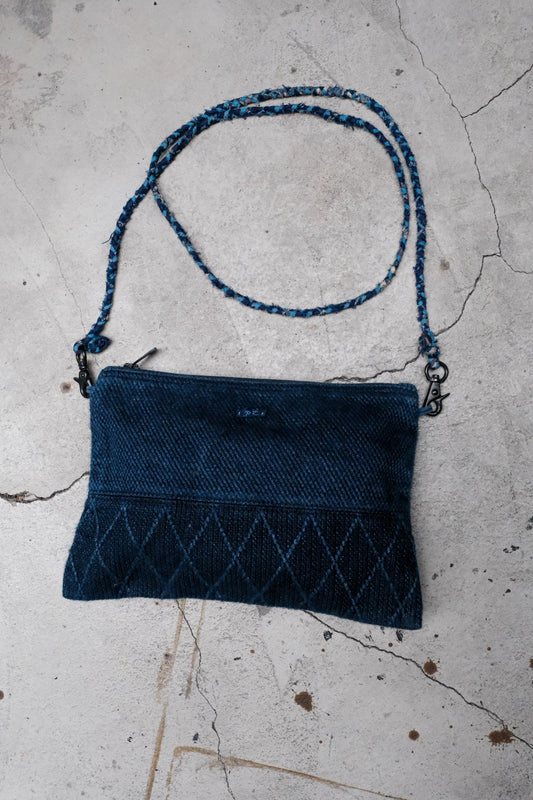 Porter Classic KENDO SIMPLE POUCH S 劍道服布料 刺子繡靛藍染側背包