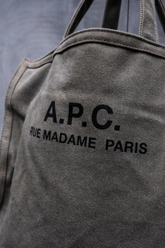 A.P.C. Recuperation Canvas Tote Bag 法國設計師品牌 軍綠帆布多功能背帶托特包