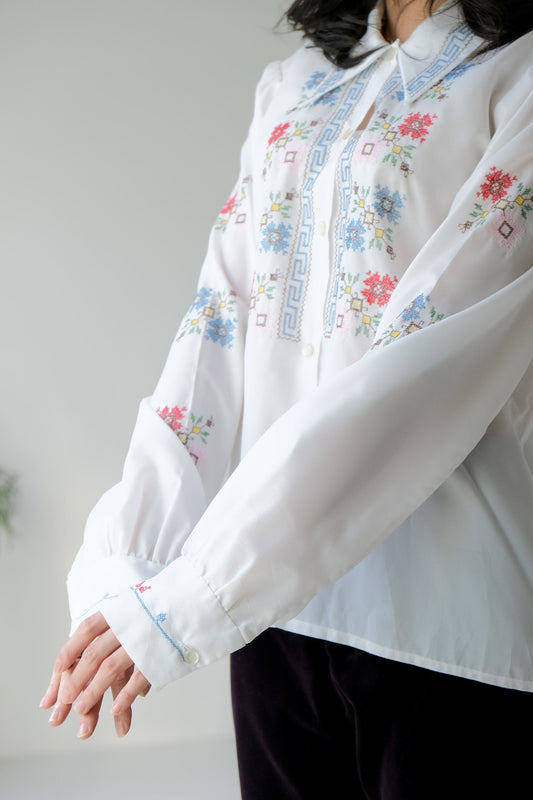 Sheer Lace Collection no.18 民族刺繡透膚襯衫
