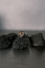 Vintage Dutch Claw-Set Rutilated Quartz Wide 835 silver Band Ring 荷蘭古董 爪鑲金髮晶 835寬版銀戒