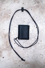 Yorozu - Kirihana 3 Fold Neck Wallet 日本小眾設計品牌 荔枝皮革三折吊掛錢包 日本製