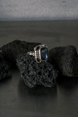 Vintage German Art Deco Blue Stone Ring – 835 Silver 德國古董 裝飾藝術 藍石 835銀戒