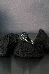 1970s German Green Stone Ring – 925 Silver 70年代 德國 綠石 925銀戒