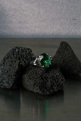 1970s German Green Stone Ring – 925 Silver 70年代 德國 綠石 925銀戒