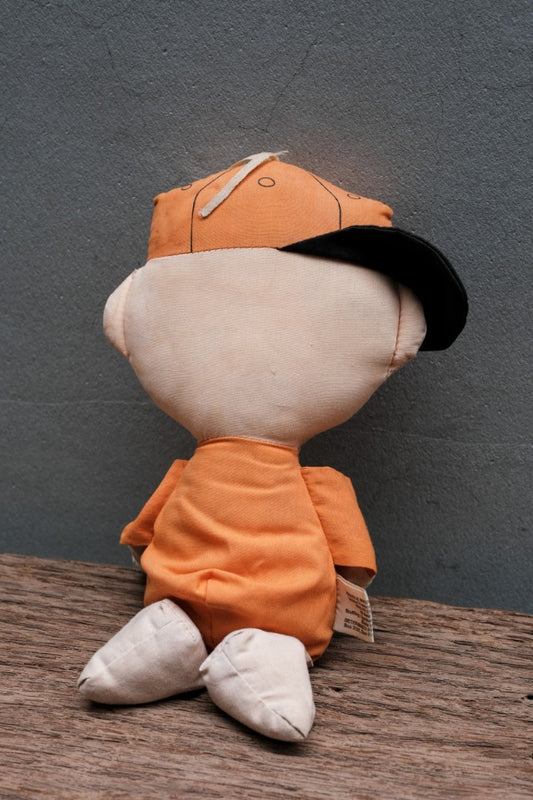 Vintage Peanuts "THANKS!" Charlie Brown Plush Doll 《花生漫畫》查理·布朗布偶