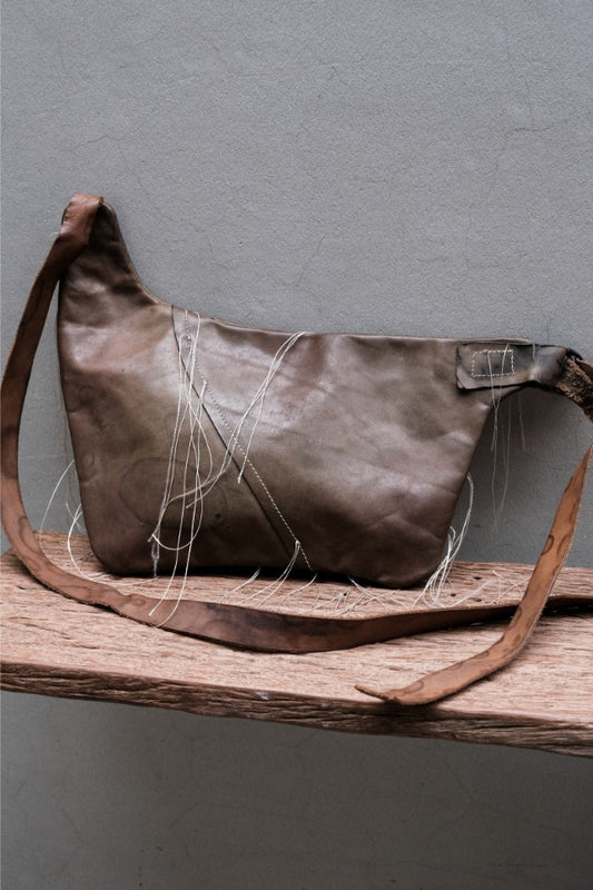 Professor.E Deconstructed Leather Sling Bag