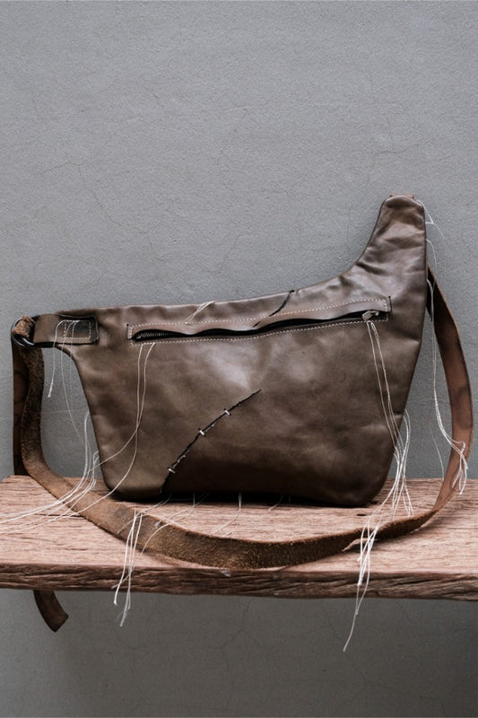 Professor.E Deconstructed Leather Sling Bag