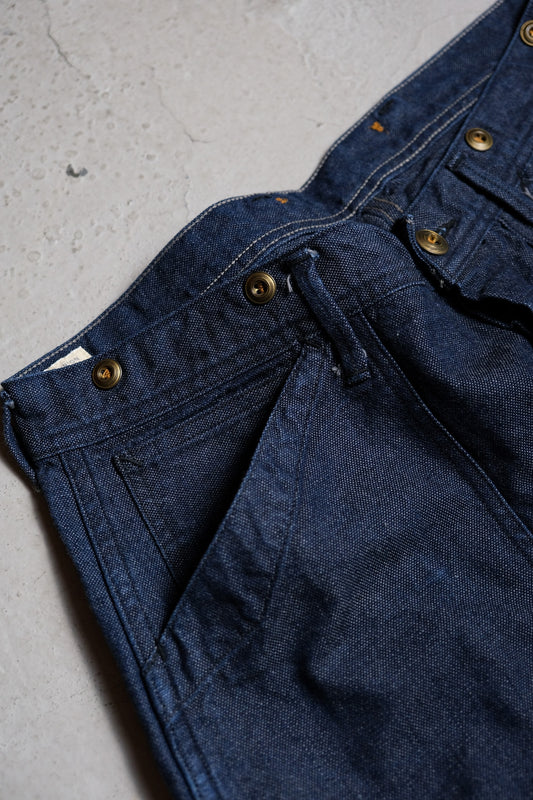 JS Homestead Buckle Back Denim Jeans High-end Vintage Branch Paris Buckle Suspender Denim Work Pants Made in Japan