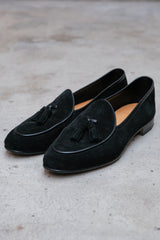 Oriental Shoemaker Tassel Slipon Suede Loafer Black 日本製鞋品牌 麂皮比利時樂福鞋