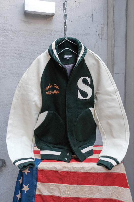 SYNDRO "STRIKE" VARSITY JACKET - MELTON 台灣設計師品牌 氂牛皮羊毛氈棒球外套