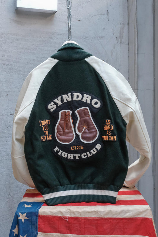 SYNDRO "STRIKE" VARSITY JACKET - MELTON 台灣設計師品牌 氂牛皮羊毛氈棒球外套