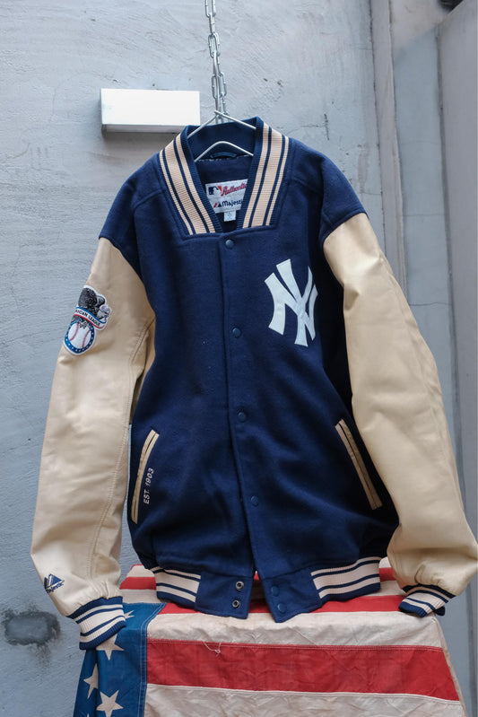 1990s Majestic New York Yankees Letterman Jacket 90年代 紐約洋基隊 NY 經典羊毛棒球外套