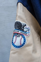 1990s Majestic New York Yankees Letterman Jacket, a classic wool baseball jacket from the 1990s New York Yankees.