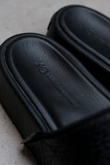 Y-3 Yohji Yamamoto Slide Sandals Black 荔枝皮革後底拖鞋 全新