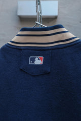 1990s Majestic New York Yankees Letterman Jacket, a classic wool baseball jacket from the 1990s New York Yankees.