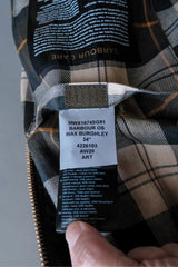 Barbour OS Wax Burghley Jacket, wide-fit oilcloth long coat, brand new