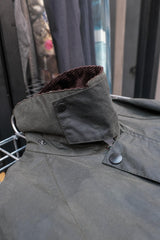 Barbour OS Wax Burghley Jacket, wide-fit oilcloth long coat, brand new