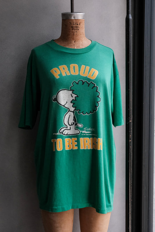 1958s Vintage Peanuts "Proud to be Irish" Snoopy T-Shirt 史努比 "以愛爾蘭身分為榮" 古著印花短袖上衣