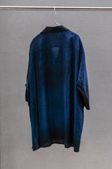 YOKE 24SS GRADATION PRINTED OPEN COLLAR SHIRT – Navy