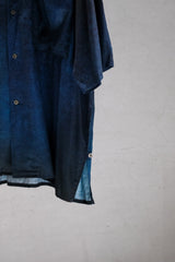 YOKE 24SS GRADATION PRINTED OPEN COLLAR SHIRT – Navy