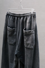 ANCELLM "DYED SWEAT PANTS" - BLACK