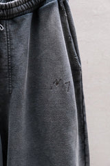 ANCELLM "DYED SWEAT PANTS" - BLACK