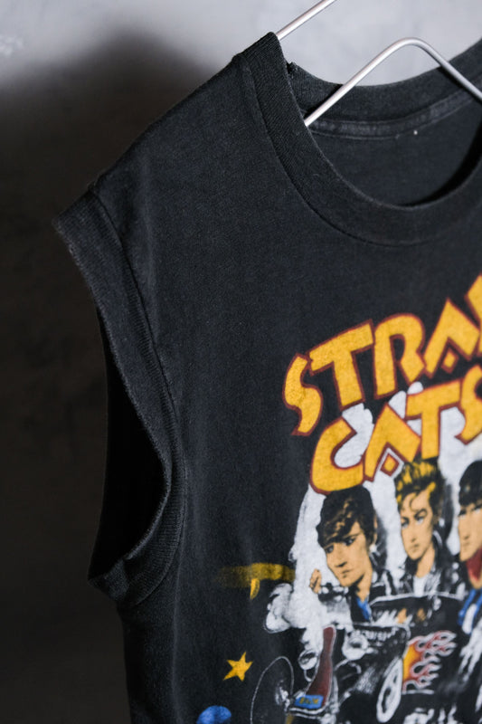 80’s Stray Cats 1983 Tour Vintage Band Vest 美國鄉村搖滾 迷途貓 古著 樂團背心
