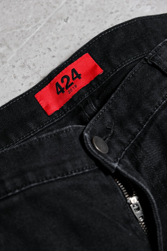 424 Black Denim Pants