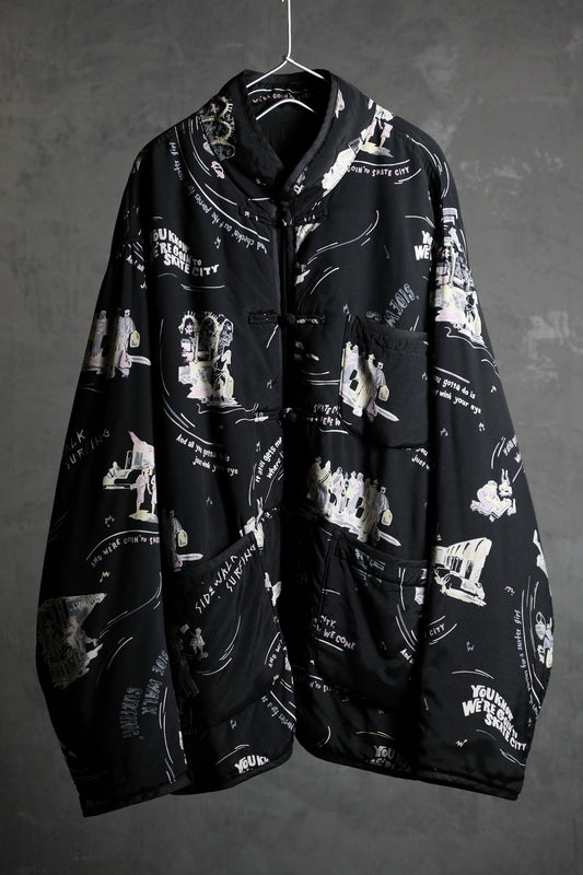 Porter Classic Aloha Chinese Jacket Skateboarding Yoshida Katsuyuki skateboard print cotton Chinese jacket made in Japan (products are in Hainan Studio)
