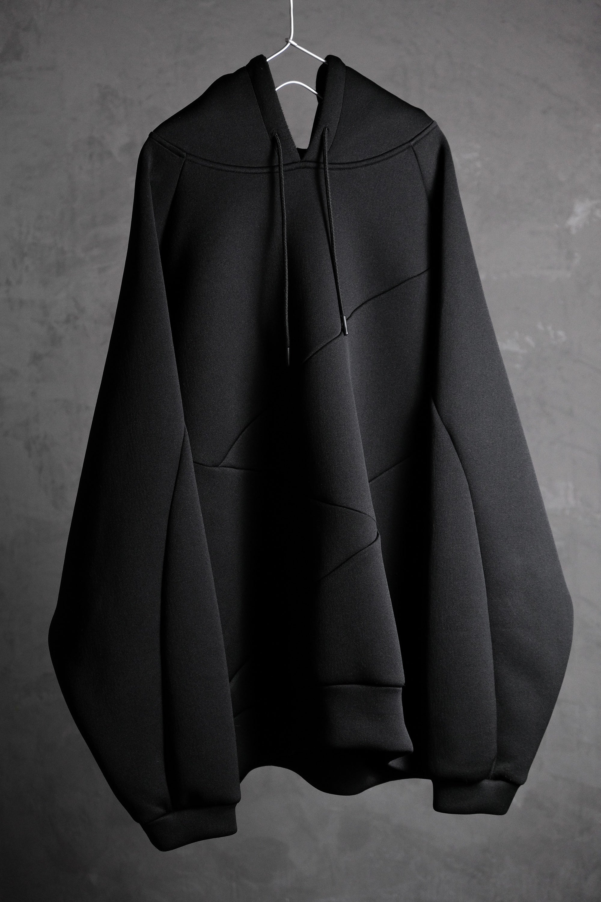 Tightbooth 22S/S Splice Smooth Hoodie -Black Japanese skateboard brand  polyester fiber glossy fabric splicing cap T