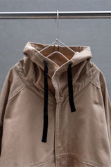 ANCELLM DRILL HOODIE JACKET (BEIGE)