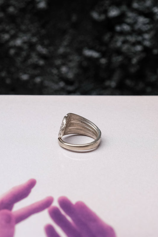 England C.1923 Cooper Brothers&Sons Ltd. Sliver Souvenir Spoon Ring 英格蘭 Cooper Brothers 湯匙手工戒指