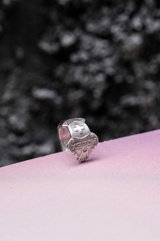Geneve Switzerland C.1950s-1960’s Rolex Bucherer Stainless Souvenir Spoon Ring 日內瓦勞力士寶齊萊不鏽鋼湯匙手工戒指