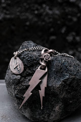 Fate Co Thumder Metal Top Lc Skull + Lightning Top 日本銀飾品牌 卍字獨眼骷顱頭閃電吊墜閃電小銀牌 925純銀 附保卡