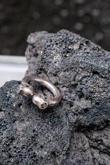 Fate co 2LCS Ring 日本銀飾品牌 雙骷顱頭戒指卍字925純銀 附保卡