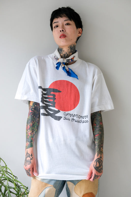 Chinatown San Francisco Summer Tee 舊金山唐人街 夏 古著印花短T