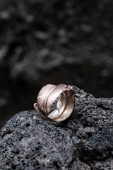 Taro Washimi L feather ring 01 big thunder 925 Sliver 鷲見太郎閃電羽毛戒 內刻文舊見本人親筆簽名