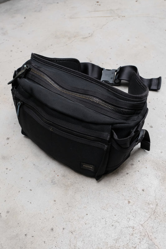 Porter Heat Waist Bag - Black 吉田包 軍事機能支線 彈道尼龍腰包 WARRIOR扣具