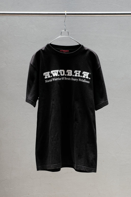 2000s SpaceBug M.W.O.B.H.M. Heavy Metal Viking Skull Tee 日本裏原宿品牌 復古飛翼骷髏戰斧十字劍印花短Tee