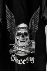 2000s SpaceBug M.W.O.B.H.M. Heavy Metal Viking Skull Tee 日本裏原宿品牌 復古飛翼骷髏戰斧十字劍印花短Tee