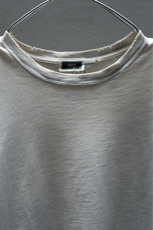 Kith 19-21s Lax Mini Box Logo Distressed Tee 美國街頭品牌 破壞水洗竹節棉短Tee