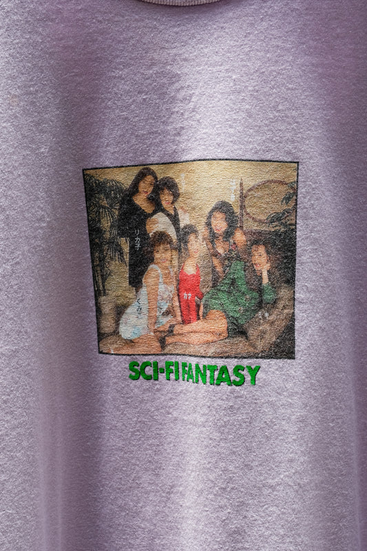 Sci-Fi Fantasy Book Club Tee 美國加州滑板品牌 復古相片蘭花紫短Tee