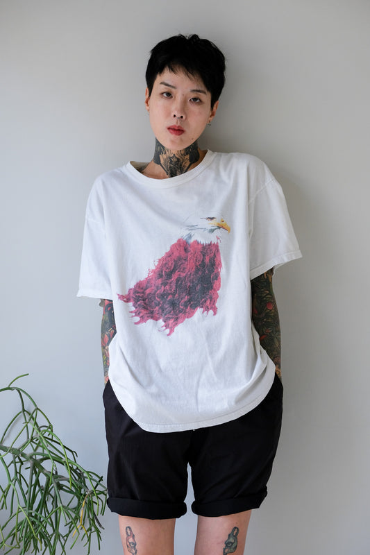 Jennifer Rostock Eagle Print Tee 德國搖滾樂隊 老鷹印花短T