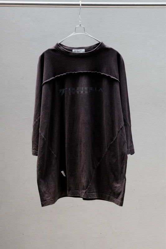 Guerrilla Group S7-TT01 Raw Edge Panel Tee 吉豐重工 破壞機能拼接黑色短Tee
